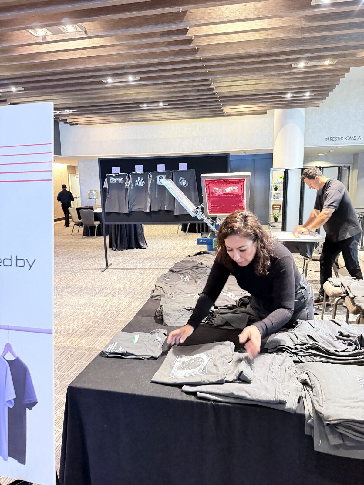 Live printing at an Orlando brand activation pop-up