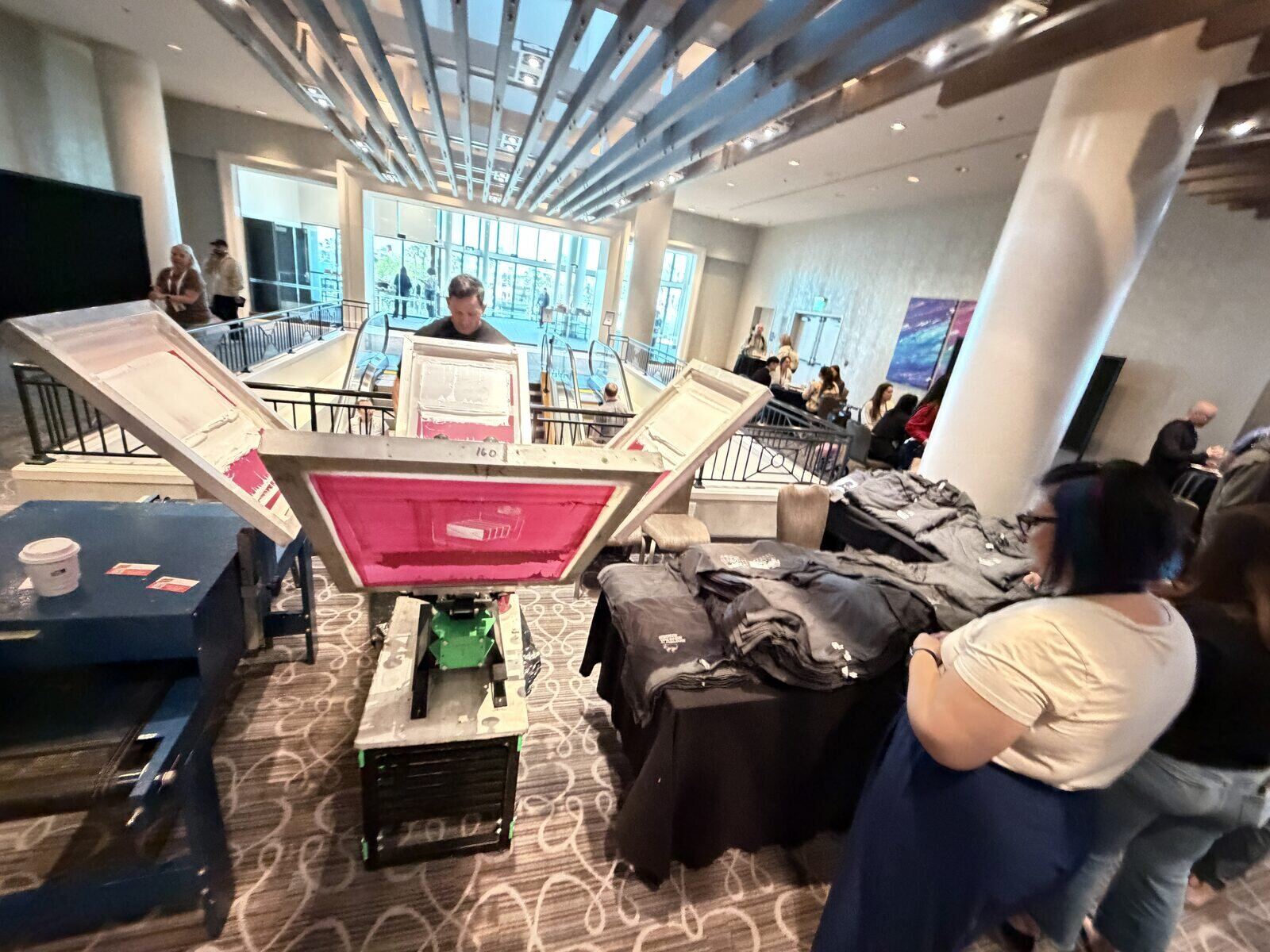 Merch Troop live event printing in Orlando — made live, worn out the door